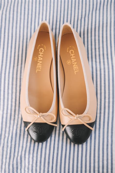 chanel cap toe ballerina flats.